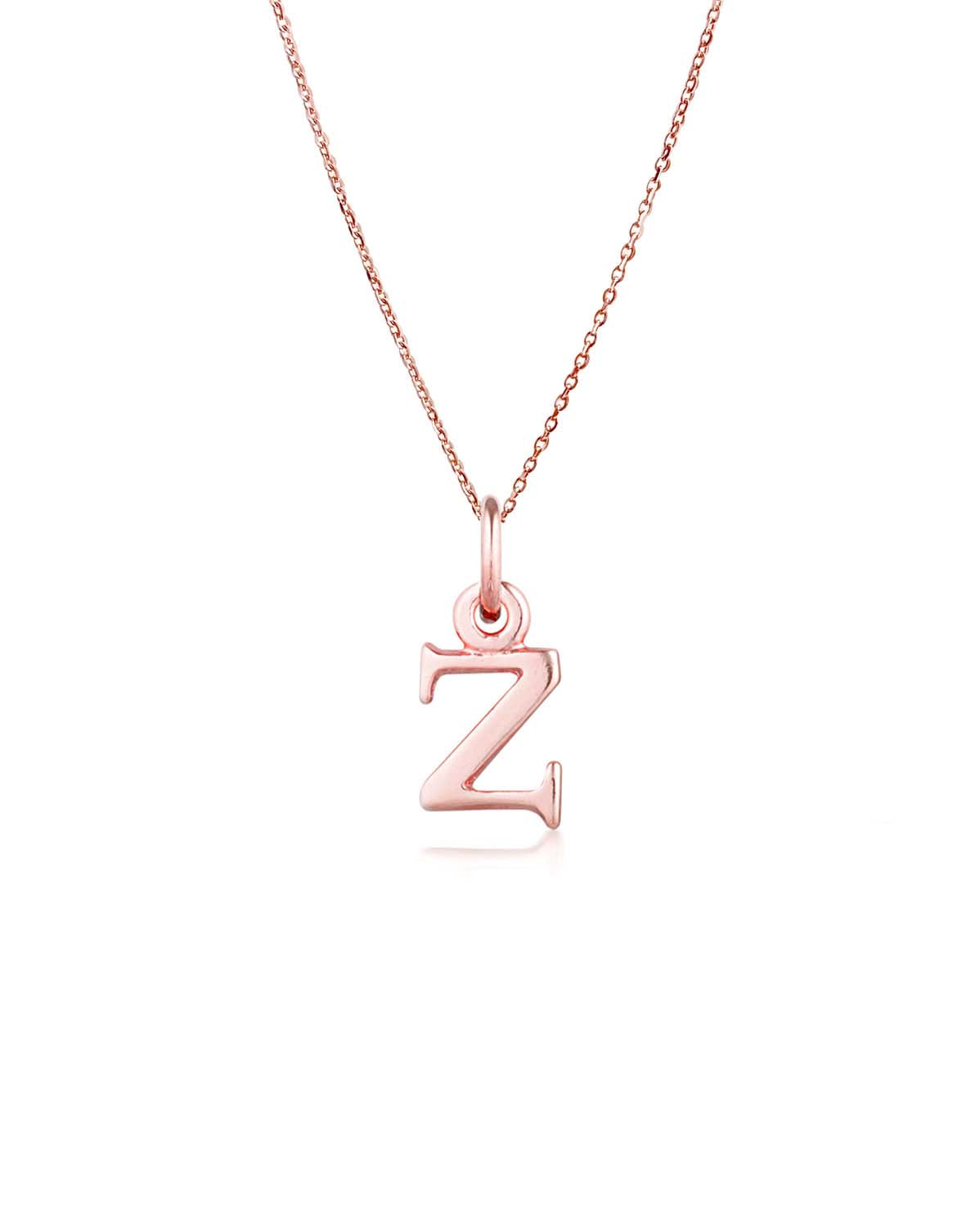 Block Letter Necklace (Rose Gold)