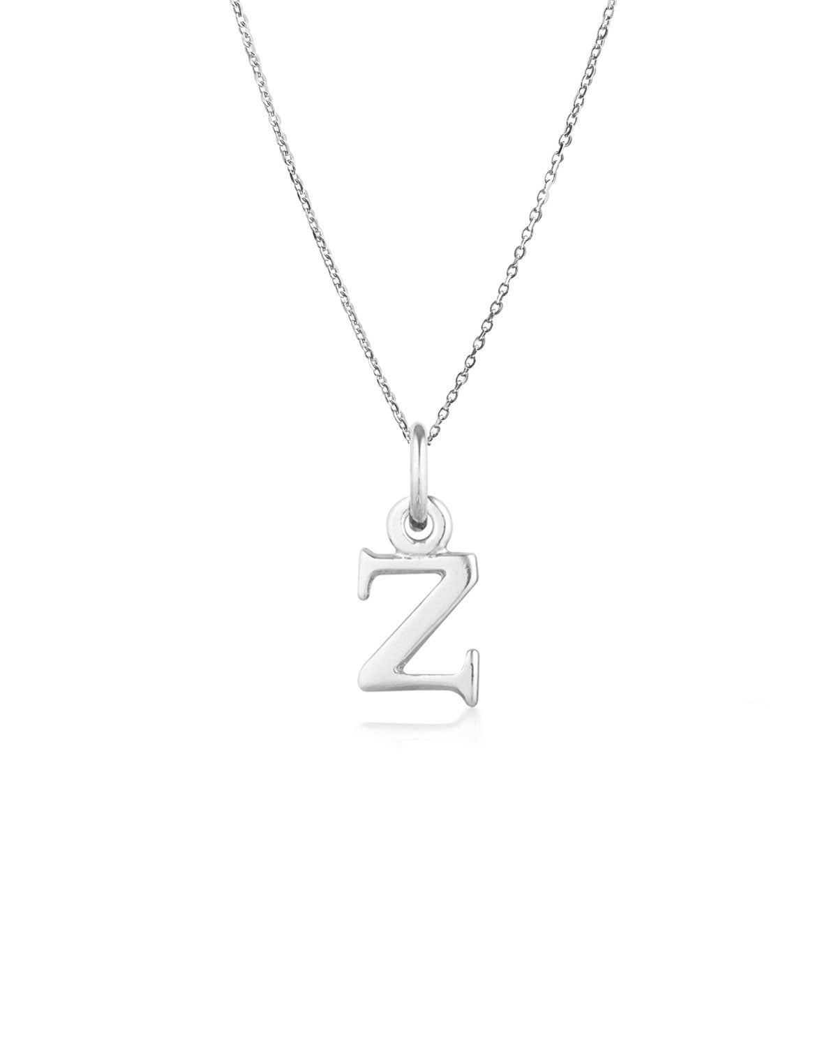 Block Letter Necklace (Silver)