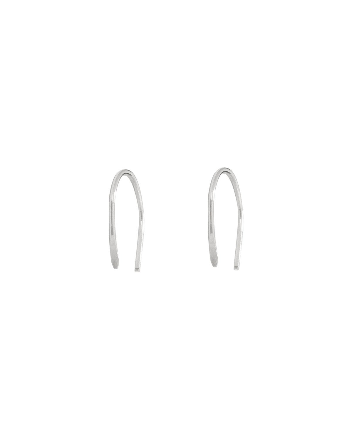 Handmade Arc Earrings in Sterling Silver