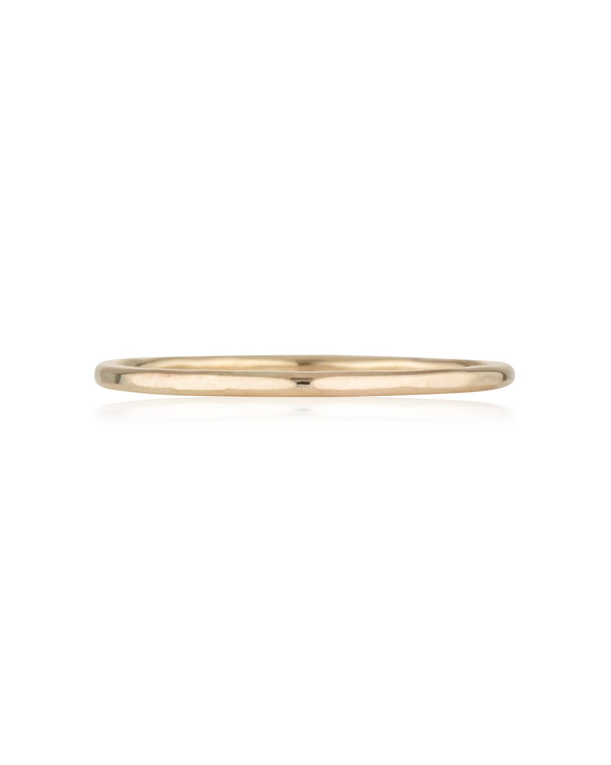 Journey Ring (9k Yellow Gold) by Sit & Wonder. A lightly hammered plain band.