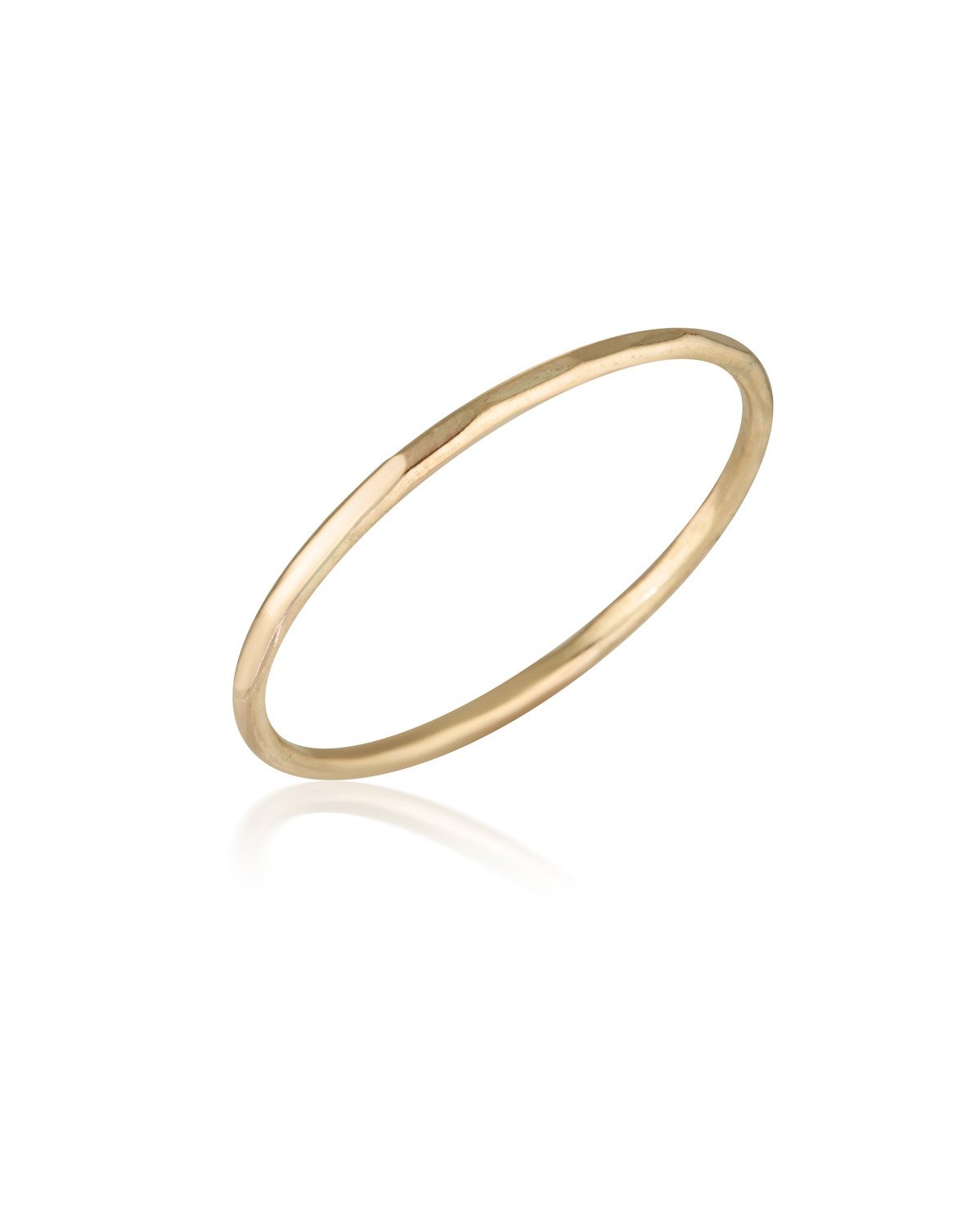 Journey Ring (9k Yellow Gold) by Sit & Wonder. A lightly hammered plain band.