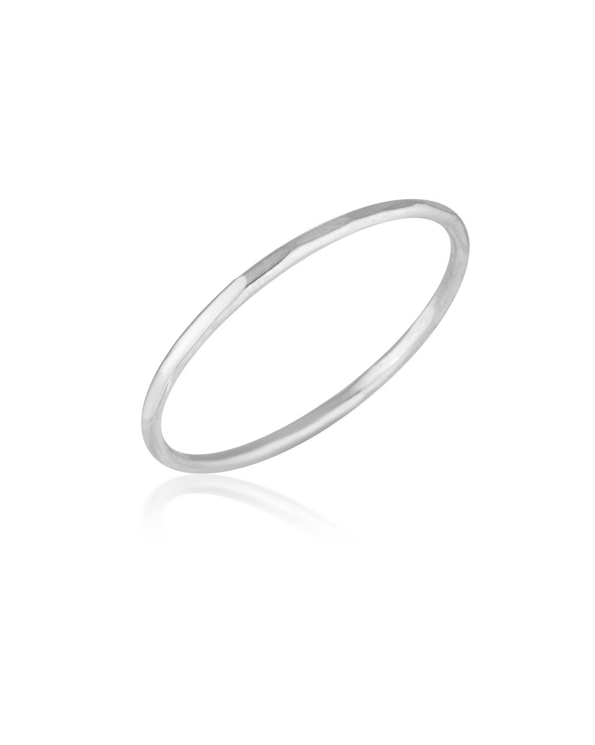 Journey Ring (Sterling Silver) by Sit &amp; Wonder. A lightly hammered plain band.