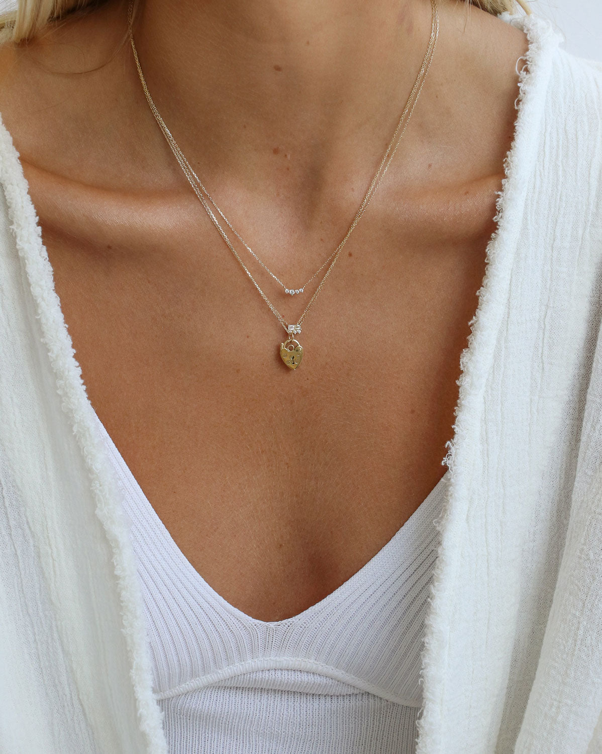 Mini Heart Lock Necklace Love Heart Padlock 9k Gold Sit Wonder